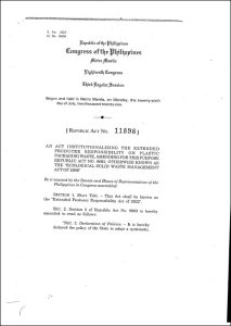 Book Cover: Republic Act No. 11898 (EPR Act, 2022)